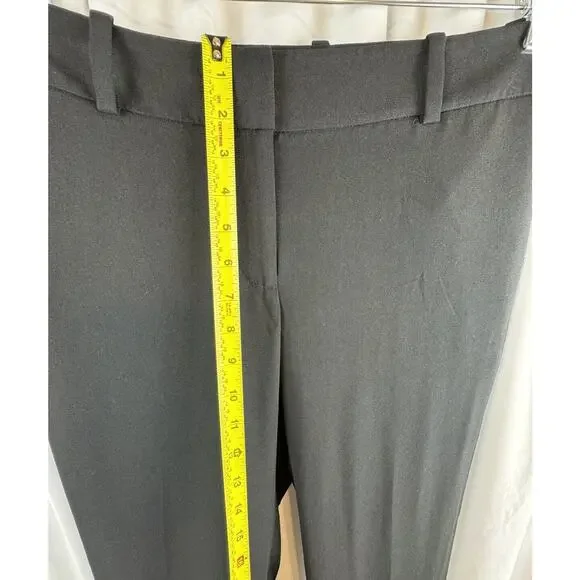 Ann Taylor LOFT Julie Fit Crepe Trousers Black  6 T Dark Academia Witchy  66-41 - Picture 9 of 15